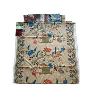 Greeff Rebekah Higgins Old Watermill print fabric birds and flowers vintage36x36